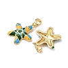 Sea Animals Brass Enamel Pendants KK-F917-01A-02-2