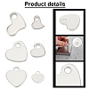   120Pcs 6 Styles 201 Stainless Steel Charms STAS-PH0005-61-4