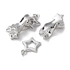 Rhodium Plated 925 Sterling Silver Fold Over Clasps STER-D005-10P-3