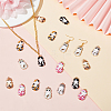 Olycraft 36Pcs 6 Colors Alloy Enamel Pendants FIND-OC0002-94-5