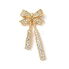 Brass Micro Pave Clear Cubic Zirconia Pendants KK-D504-24G-1