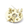 Palette Alloy Colorful Rhinestone Brooches JEWB-C037-22G-3