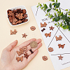 75Pcs 5 Styles 2-Hole Wooden Buttons BUTT-AR0001-15-3