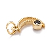 Real 18K Gold Plated Brass Micro Pave Cubic Zirconia Charms X-ZIRC-M114-52G-01-3