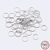 Anti-Tarnish Rhodium Plated 925 Sterling Silver Saw Cut Open Jump Rings STER-F036-02P-0.5x5mm-4