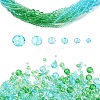 6 Styles Gradient Color Transparent Painted Glass Beads Strands DGLA-YW0001-28Q-1