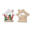 Christmas Theme Single-Sided Printed Wood Big Pendants WOOD-N005-64-2