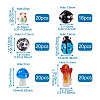 116Pcs Handmade Lampwork Beads LAMP-CD0001-10-7