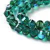 Transparent Electroplate Glass Beads Strands GLAA-Q099-C01-09-1-3