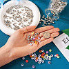 1550Pcs 12 Style Plating ABS & CCB Plastic Beads FIND-TA0002-43-7