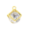 Real 18K Gold Plated Rack Plating Brass Micro Pave Cubic Zirconia Pendants Charms KK-S396-05C-1