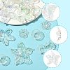 20Pcs 5 Styles UV Plating Acrylic Beads Caps TACR-FS0001-60-3