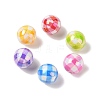 10Pcs Plating Colours Acrylic Beads OACR-S146-04-2