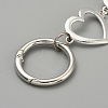 Alloy Heart Boot Strap Chains AJEW-WH0348-444P-2