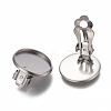 304 Stainless Steel Clip-on Earring Setting STAS-P249-23A-P-1