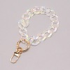 Transparent Resin Curb Chain Bag Strap FIND-WH0092-31D-1