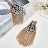 2Pcs Fashion Iron Chain Tassel Epaulettes AJEW-FH0003-80-4