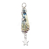 3Pcs 3 Styles Electroplated Natural Quartz Crystal Nuggets Copper Wire Wrapped Pendants PALLOY-JF03128-07-3