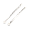 Rhodium Plated 925 Sterling Silver Chain Extender STER-C005-01P-1