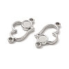 Non-Tarnish 304 Stainless Steel Cabochon Connector Settings LS-STAS-B032-11P-3