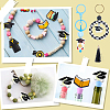 14Pcs 8 Styles Graduation Season Theme Silicone Focal Beads SIL-SC0002-18-5