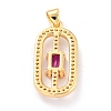 Real 18K Gold Plated Brass Micro Pave Cubic Zirconia Pendants ZIRC-L100-083G-03-3