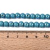 Electroplate Opaque Glass Beads Strands EGLA-Q132-6MM-01C-09-4