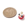 Glass Seed Beaded Bird Charms PALLOY-MZ00971-04-2