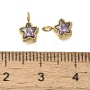 304 Stainless Steel Micro Pave Cubic Zirconia Charms STAS-U027-02G-03-3