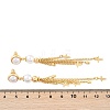 Brass ABS Plastic Pearl Tassel Stud Earrings EJEW-U040-15G-5