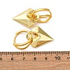Heart Brass Hoop Earrings EJEW-D322-12G-02-5