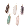 Natural Mixed Gemstone Double Terminal Pointed Pendants PALLOY-JF02059-1