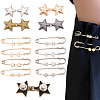 24Pcs 5 Styles Alloy Safety Pin Brooches Button Pins JEWB-HY0001-37-1