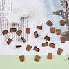 HOBBIESAY 20 Pairs Trapezoid Walnut Wood Stud Earring Findings MAK-HY0001-04-4