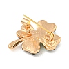 Alloy Rhinestone Clover Brooch JEWB-U006-17KCG-01-2