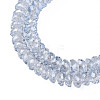 Electroplate Transparent Glass Beads Strands EGLA-N002-37-F04-3