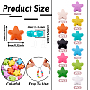 44Pcs 11 Colors Spray Painted Alloy Beads FIND-TA0003-02-3
