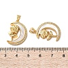 Brass Micro Pave Cubic Zirconia Pendants KK-U070-03A-G-3