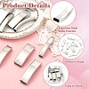 10 Pcs 10 Styles 202 Stainless Steel Slide Charms STAS-CJ0003-31-3