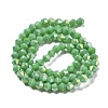 Opaque Solid Color Electroplate Glass Beads Strands EGLA-XCP0001-12B-3