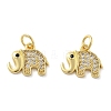 Brass Micro Pave Cubic Zirconia Pendants KK-C092-18B-G-1