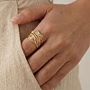 Brass Micro Pave Cubic Zirconia Finger Rings for Women CU-CBAA973-01G-1