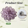 Flower Cloth Rhinestone Broochs JEWB-WH20009-06P-01-2