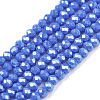 Electroplate Glass Beads Strands EGLA-A044-P2mm-B32-1