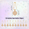 10Pcs 10 Style Number Alloy Enamel Pendant Stitch Markers HJEW-NB00032-2