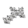 Cross Alloy Rhinestone Brooch Pins JEWB-Z034-06P-01-3