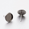 304 Stainless Steel Stud Earring Settings X-STAS-E074-04-1