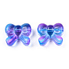 Transparent Spray Painted Glass Beads GLAA-N035-025-G02-2