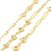 Rack Plating Brass Triangle & Paperclip Chains CHC-C025-09G-1