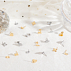 60Pcs 6 Style 304 Stainless Steel Stud Earring Findings STAS-DC0010-19-5